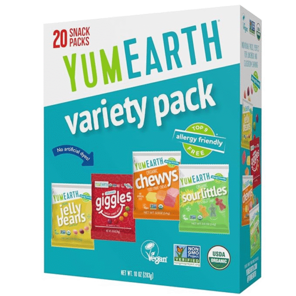 YumEarth Organic Allergy-Friendly Candy Variety Pack, 20 Count