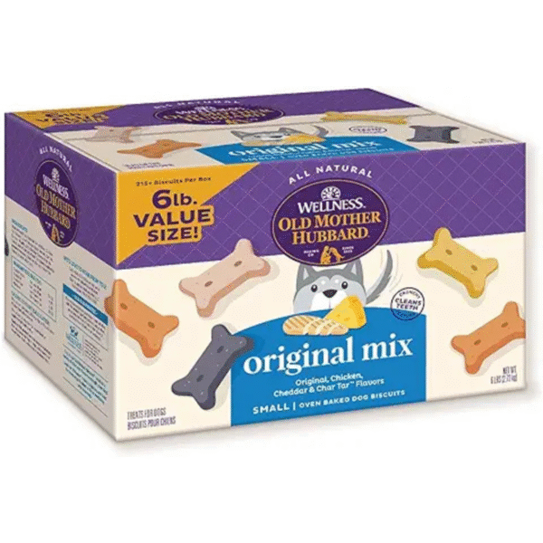 Wellness Original Mix Natural Dog Biscuits, Small Treats, 6 lb Bag